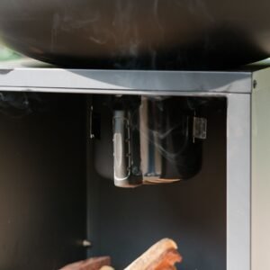 Brasero Plancha Grill Cuadro Corten - Avec housse et rangement bois 65x65cm